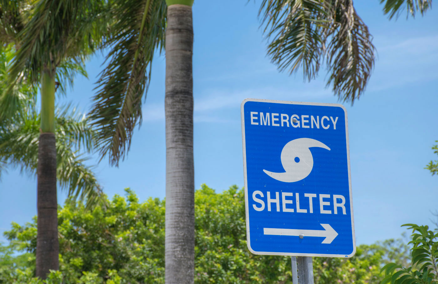 Hurricane-shelter-sign