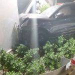 Car crashes into airport building