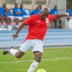 Football stars roll back the years at exhibition match