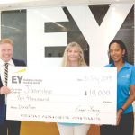 Jasmine receives donation from EY