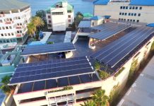 Solar panels set up on George Town car park