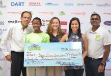 Flowers Sea Swim presents cheque to Special Olympics
