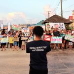 Student-led protest targets port project