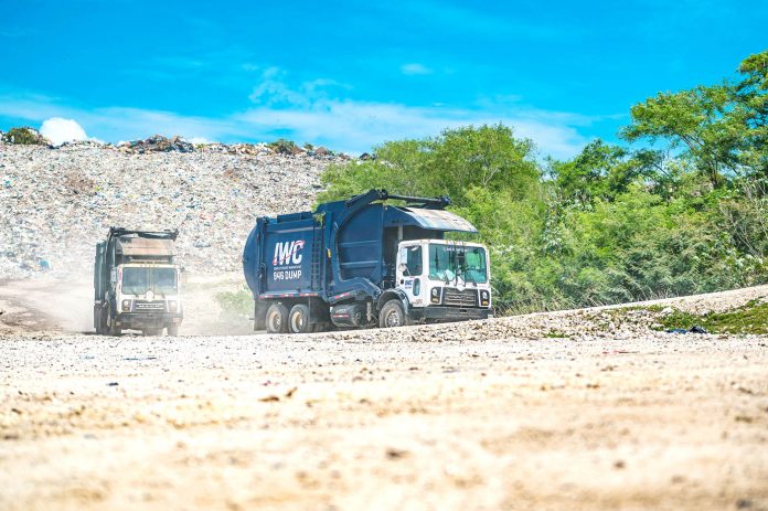 Department of Environmental Health dump trucks
