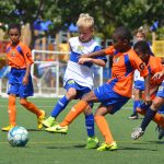 Youth teams meet on football pitch