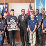 Robotics team visits premier