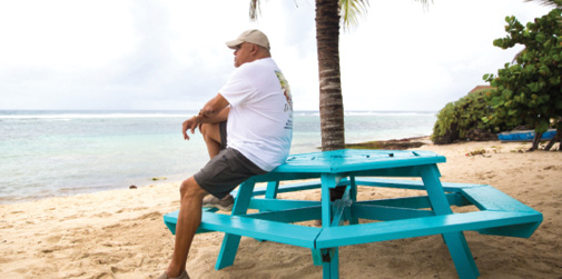 Osbourne Bodden, owner of the Grape Tree Café, says Bodden Town businesses have been hit hard