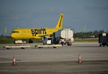 Spirit airlines plane returns to air after making emergency landing at ORIA