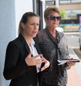 Nelson's lawyer Kate McClymont (l) said the committee had a responsibility to examine the cumulative impact of multiple developments