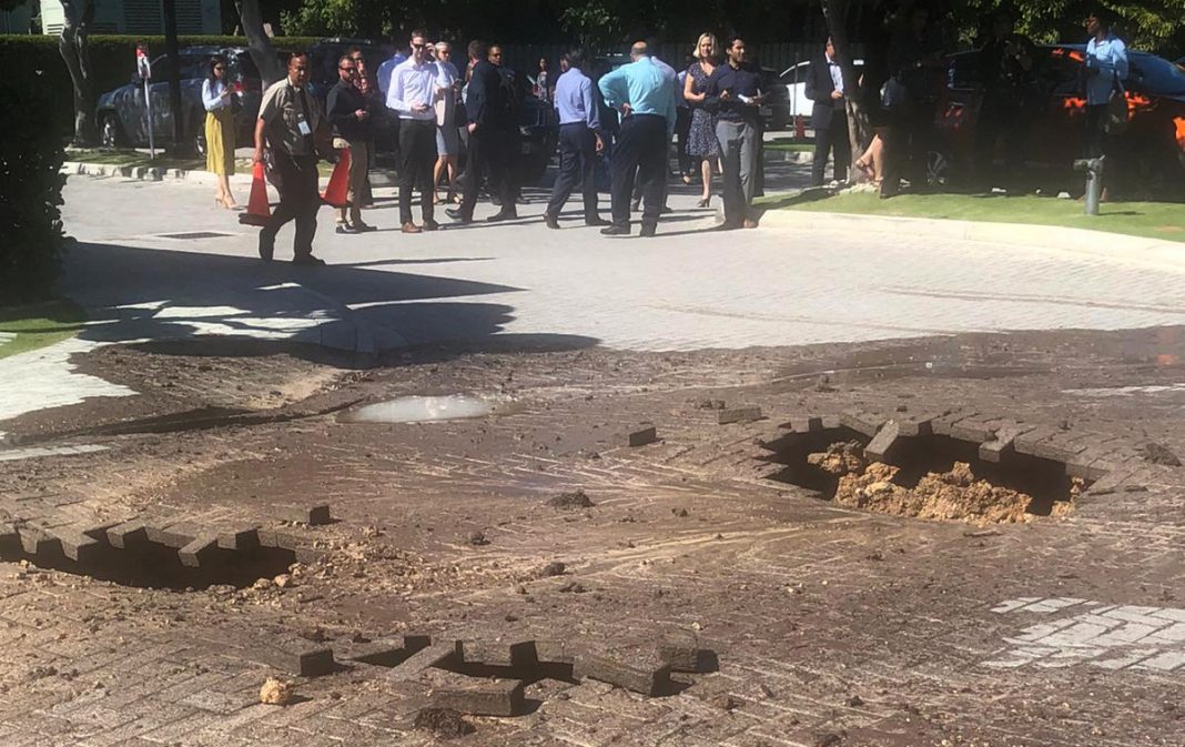 Sinkholes from earthaquake on Grand Cayman