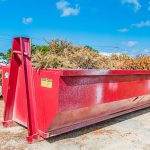 Bins sit ready for old Christmas trees