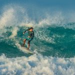 Weather system brings rough waves
