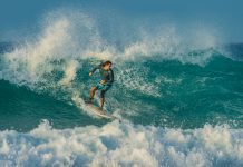Weather system brings rough waves