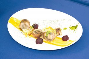 The winning dish - chicken roulade.