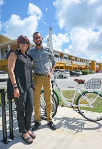 Daniel Powery and his aunt Darla Dilbert of Cycle Cayman