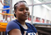 Barnes powers to new national record