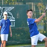 Cayman on court at Junior Davis Cup