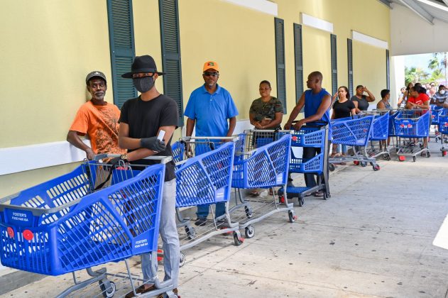 Lines at Fosters after curfew lifted