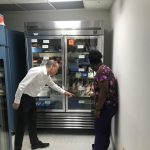 UPDATE: US shipment of COVID-19 testing supplies arrives Governor Martyn Roper during a tour of the Health Services Authority laboratory