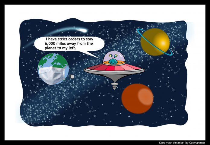 Keep your distance cartoon
