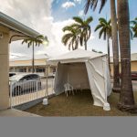Tele-medicine and tent clinics help doctors do their jobs A tent has been set up in Pasadora Place to allow doctors to screen patients with respiratory symptoms.