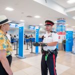 Police contingency plan: Volunteer force ready to deploy An officer on high-visibility patrol at the airport