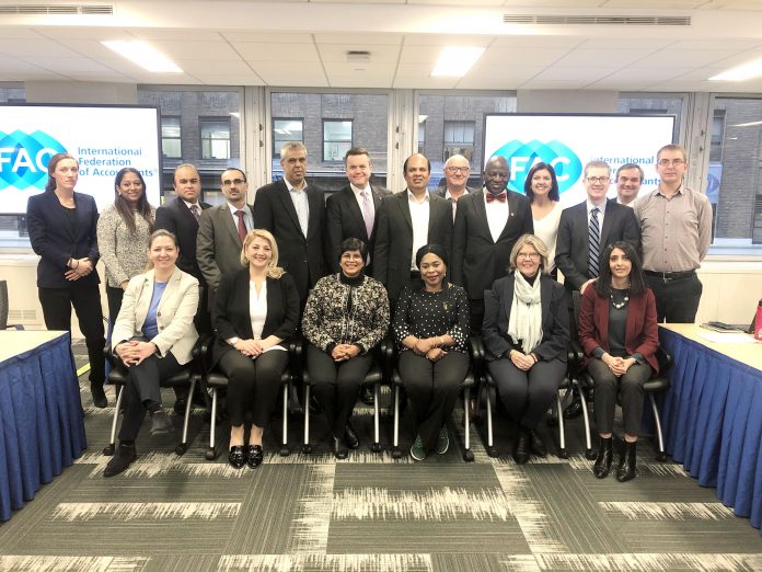 CIIPA CEO Sheree Ebanks, front row second from right, at the first meeting of the Professional Accounting Organisation Development Committee in New York.