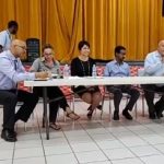 Sister Islands residents meet officials on coronavirus Officials host a meeting at the Aston Rutty Centre in Cayman Brac last week.
