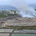 Firefighters battle dump blaze for second day Smoke as seen from the George Town landfill