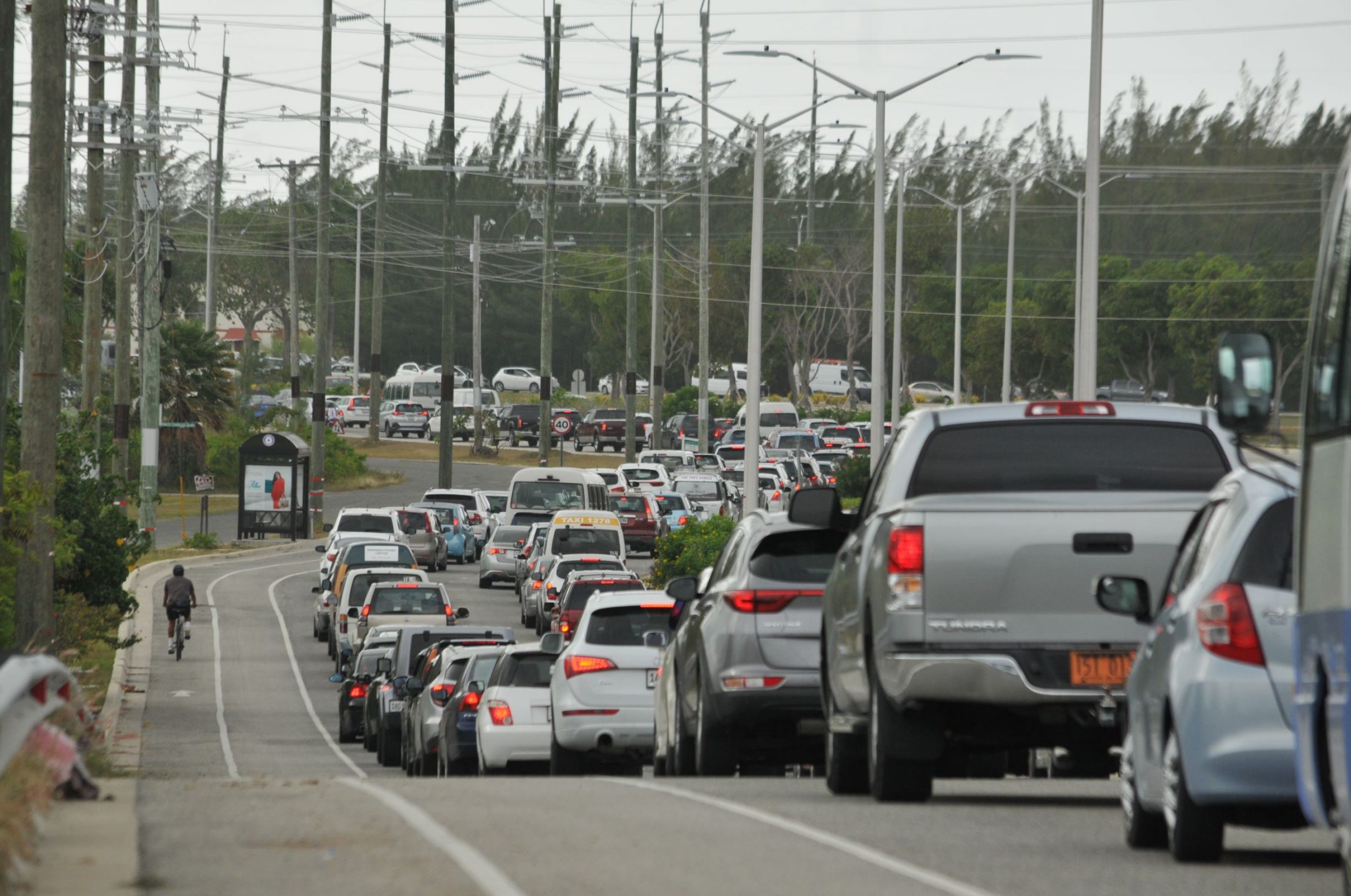 Commuters were stuck in jams for more than three hours between West Bay and George Town