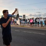 The future of climate action Ben Somerville leads protesters in 2019 during a demonstration about the port project and climate change