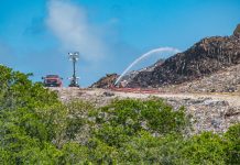 Four-day fire at landfill continues to burn