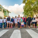A Walk in Her Shoes hits the road for the fifth time Miss World Cayman Islands 2018, Kelsie Bodden, shows the men how to strut along the catwalk.