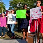 Protesters show ‘she is supported’