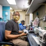 Tailor makes designer COVID-19 masks