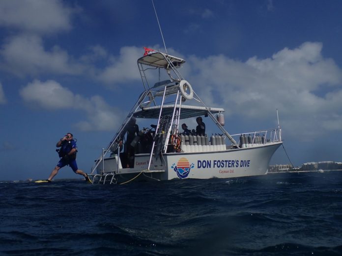 Don Foster's boat Don Foster's dive shop is closing its doors