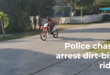 UPDATED: Police chase, arrest dirt-bike rider