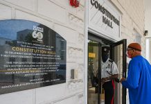 Curfew cases continue: ‘Ignorance no defence’ A man enters Constitution Hall during the first day of curfew cases.