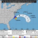 First named storm, Arthur, forms over weekend