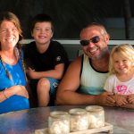 Stranded family gets home on land
