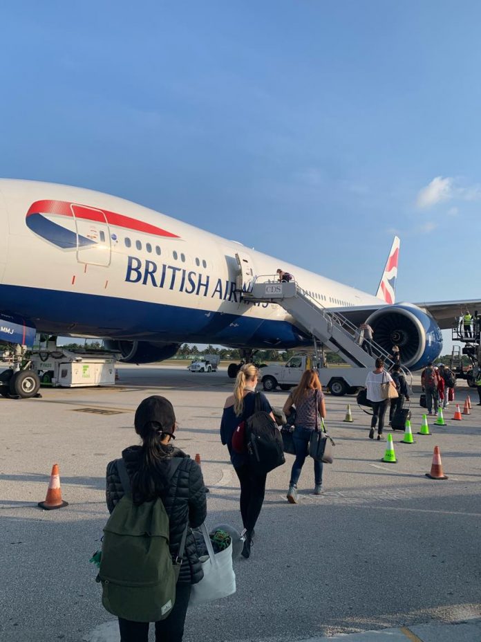 Boarding BA flight