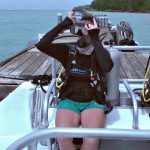 Divers prepare to go back underwater