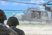 RFA Argus crew runs through hurricane response on Colliers Beach