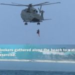 Royal Navy carries out rescue exercise off Seven Mile Beach