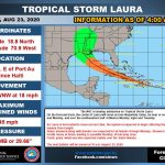 TS Laura to bring wind and heavy rain from Sunday night