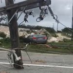 Car hits electricity pole, shuts down East End’s Sea View Road