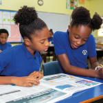 Compass given free to all schools Savannah Primary School students Mikayla Thames (left) and Alyssa Burton use the Compass as a learning aid.