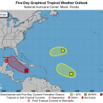 Tropical wave southeast of Jamaica becoming better organised