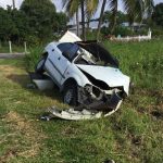 Driver crashed car into wall while fleeing from police