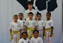 Taekwondo students rank up